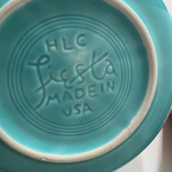 2 VINTAGE FIESTA  7" SOUP BOWL 19 OZ HOMER LAUGHLIN FIESTAWARE TURQUOISE ORANGE - Picture 4 of 9